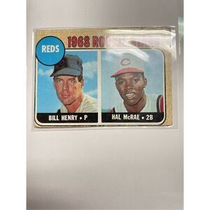 Bill Henry and Hal mcrae topps #384 in good condition!!! Rare
